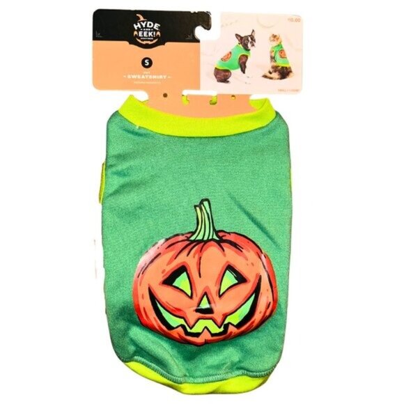 SMALL 🎃 Halloween Jack-o-lantern Hyde & EEK! Boutique Pumpkin CAT & DOG Costume - Picture 1 of 12